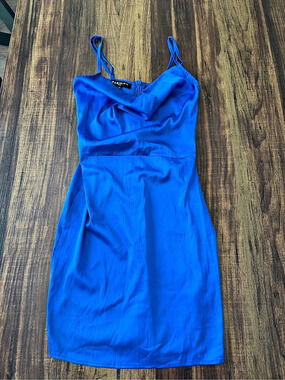 Parisian Blue Mini Dress Size 8 Like New